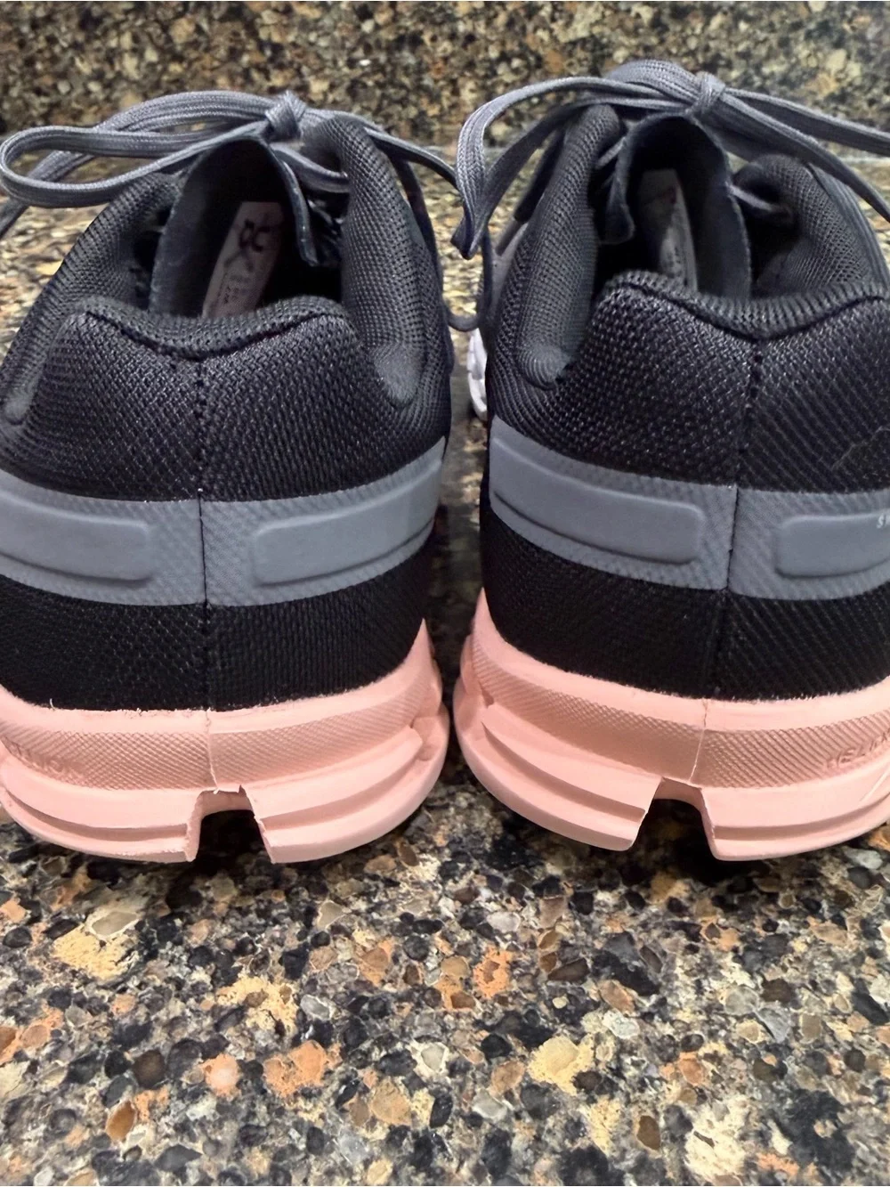 On Running Cloudtech Women's Gray and Pink Running Shoes 7.5